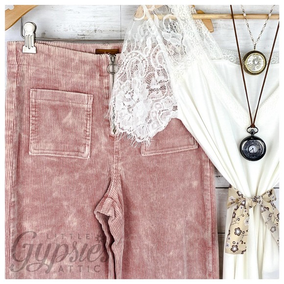 POL Vintage Wash Pink Cords Flare Jeans - Picture 5 of 12